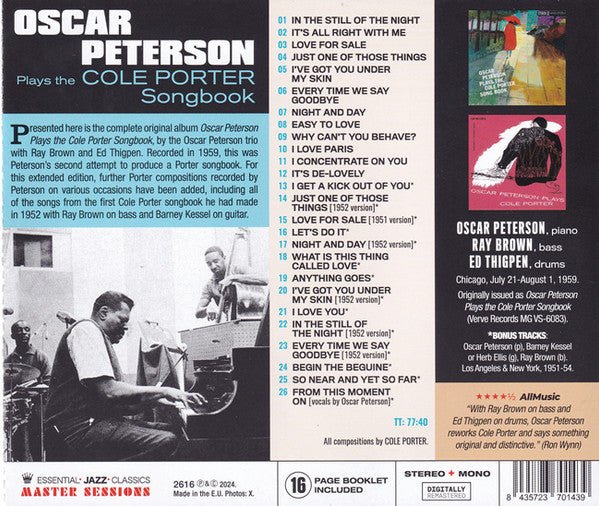 Oscar Peterson : Plays The Cole Porter Songbook (CD, Comp, RM)