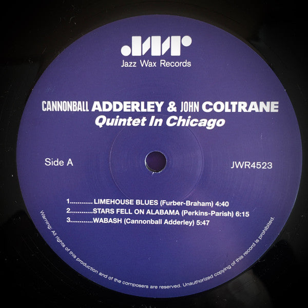 Cannonball Adderley, John Coltrane : Quintet In Chicago (LP, Album, Ltd, RE, RM, 180)