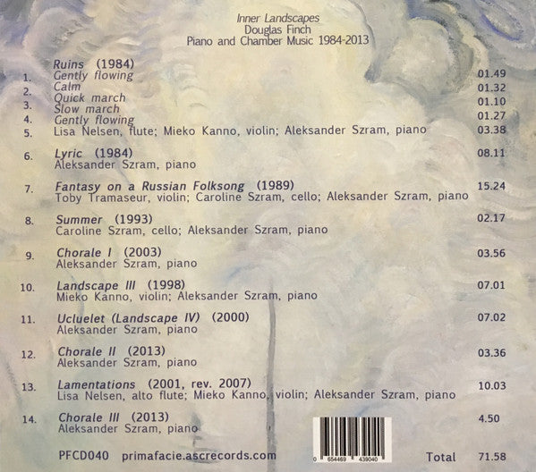 Douglas Finch : Inner Landscapes: Piano And Chamber Music 1984-2013 (CD, Album)
