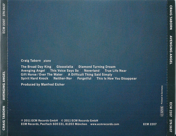 Craig Taborn : Avenging Angel (CD, Album)