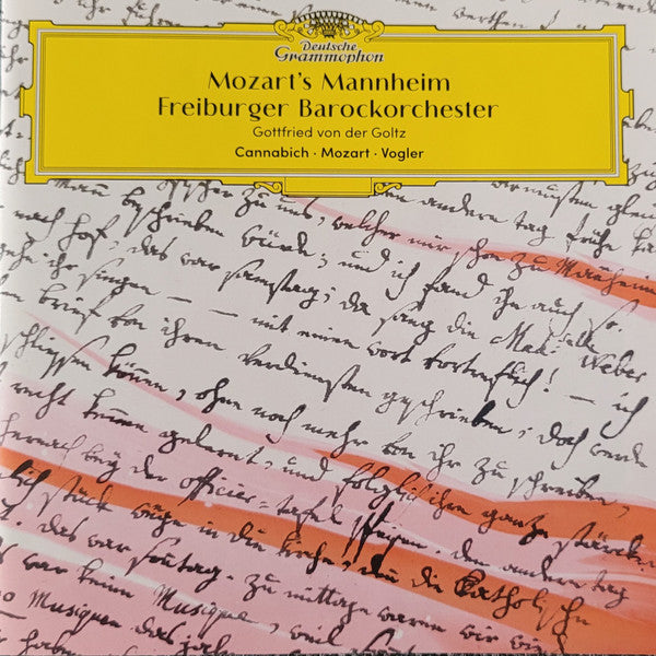 Christian Cannabich • Wolfgang Amadeus Mozart • Georg Joseph Vogler, Freiburger Barockorchester, Gottfried Von Der Goltz : Mozart's Mannheim (CD, Album)