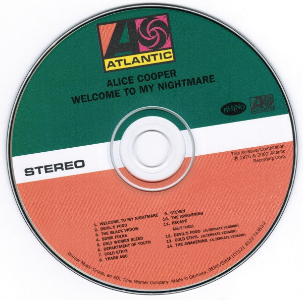 Alice Cooper (2) : Welcome To My Nightmare (CD, Album, RE, RM)