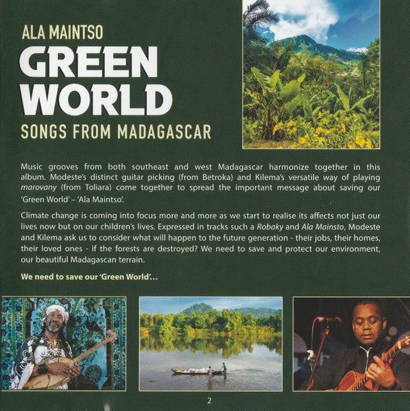 Modeste Hugues Randriamahitasoa & Kilema : Ala Maintso - Green World (Songs From Madagascar) (CD)