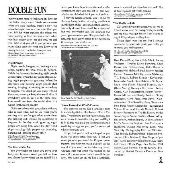 Robert Palmer : Double Fun (CD, Album, Ltd, RE, RM, LP )