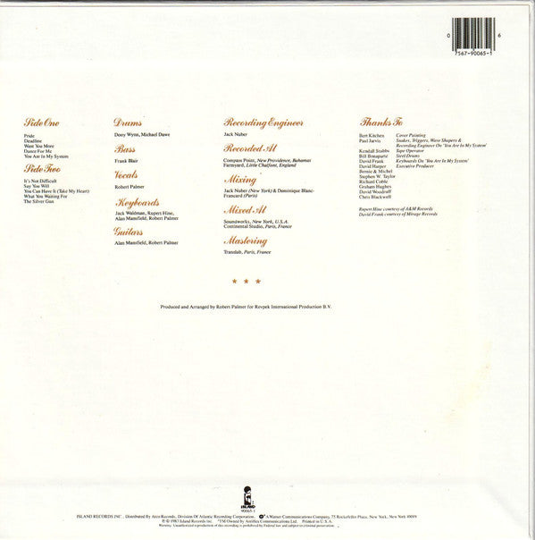 Robert Palmer : Pride (CD, Album, Ltd, RE, RM)