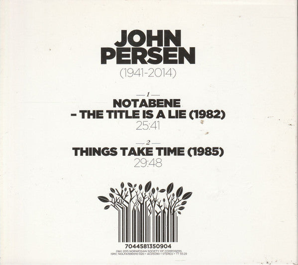 John Persen : Electronic Works (CD, Album)