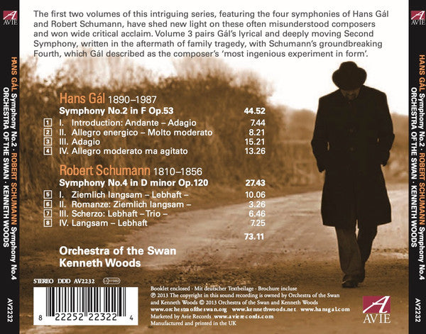 Hans Gal, Robert Schumann, Kenneth Woods (2), Orchestra Of The Swan : Symphony No.  2 / Symphony No. 4 (CD)
