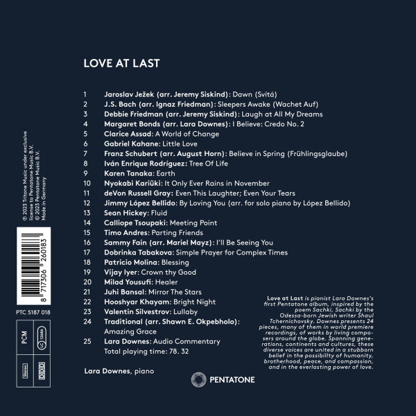 Lara Downes : Love At Last (CD)