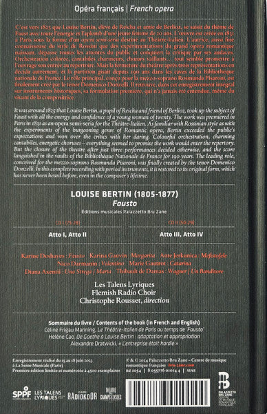 Louise Bertin, Karine Deshayes, Karina Gauvin, Ante Jerkunica, Nico Darmanin, Marie Gautrot, Diana Axentii, Thibault De Damas, Les Talens Lyriques, Vlaams Radio Koor, Christophe Rousset : Fausto (2xCD, Ltd)