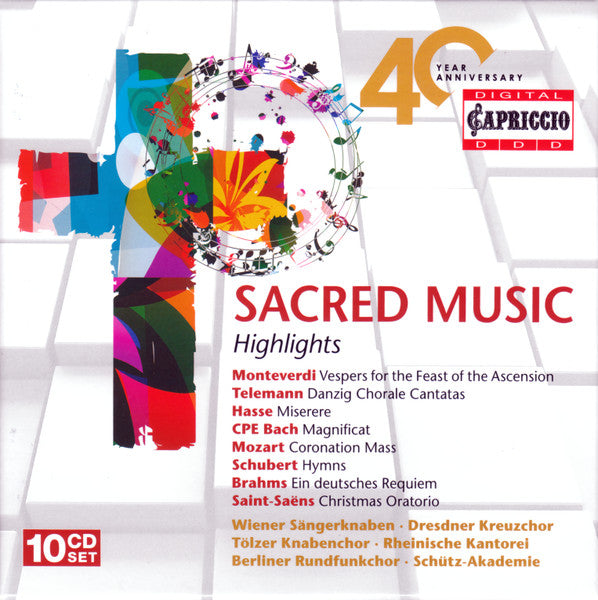 Die Wiener Sängerknaben · Dresdner Kreuzchor · Tölzer Knabenchor · Rheinische Kantorei · Rundfunkchor Berlin · Schütz-Akademie : Sacred Music (Highlights) (10xCD, Comp)