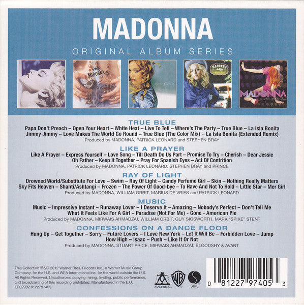 Madonna : Original Album Series (CD, Album, RE, RM + CD, Album, RE + CD, Album, RE )