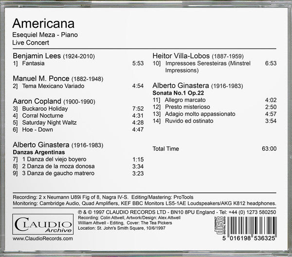 Esequiel Meza : Americana (Live Concert Recording) (CD, Album)