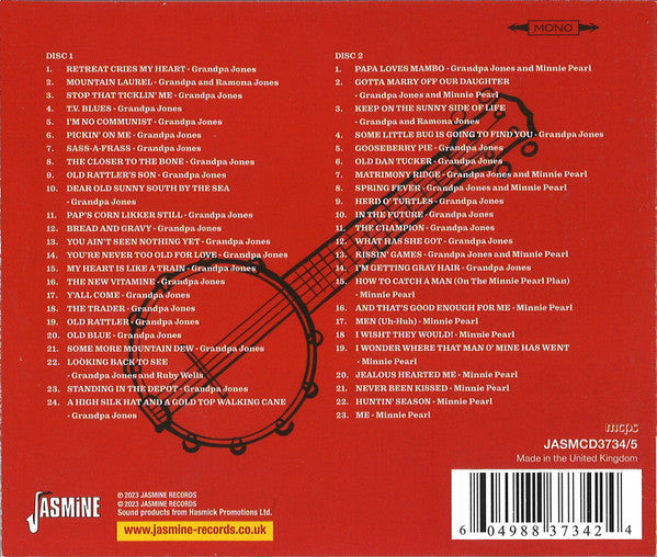 Grandpa Jones, Minnie Pearl : Bread And Gravy: The Complete Recordings (1952-1955) (2xCD, Comp, RM)