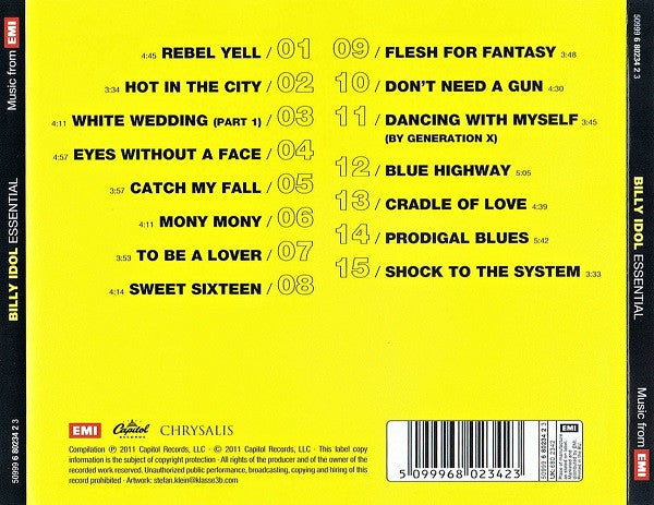 Billy Idol : Essential (CD, Comp, RE)