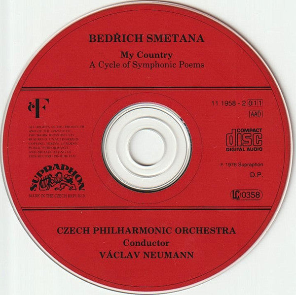 Bedřich Smetana, The Czech Philharmonic Orchestra, Václav Neumann : My Country (CD, Album)