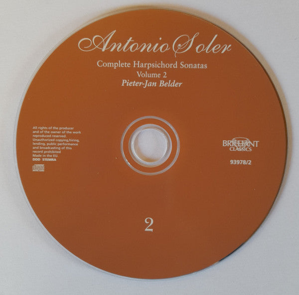 Pieter-Jan Belder : Soler: Harpsichord Sonatas - volume 2 (2xCD, Album)