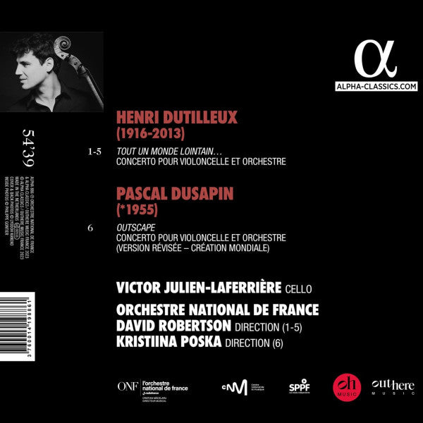 Henri Dutilleux, Pascal Dusapin, Victor Julien-Laferrière, Orchestre National De France, David Robertson (5), Kristina Poska : Tout Un Monde Lointain; Outscape (CD)