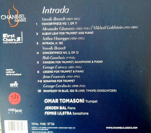 Arthur Honegger, George Enescu, Jean Françaix, George Gershwin, Omar Tomasoni, Jeroen Bal, Femke IJlstra : Intrada (CD)