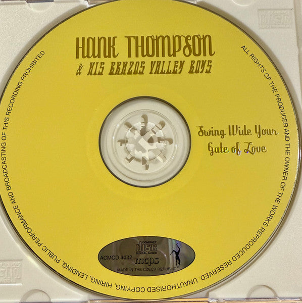 Hank Thompson and His Brazos Valley Boys : Swing Wide Your Gate Of Love (CD, Comp)