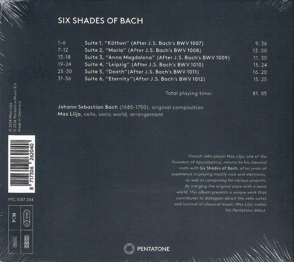 Max Lilja : Six Shades Of Bach (CD, Album)