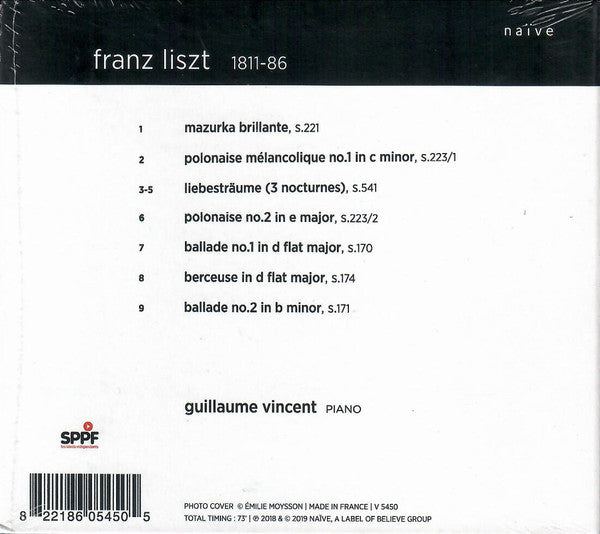 Guillaume Vincent : Black Liszt (CD, Album)