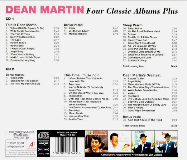 Dean Martin : Four Classic Albums Plus (2xCD, Comp)