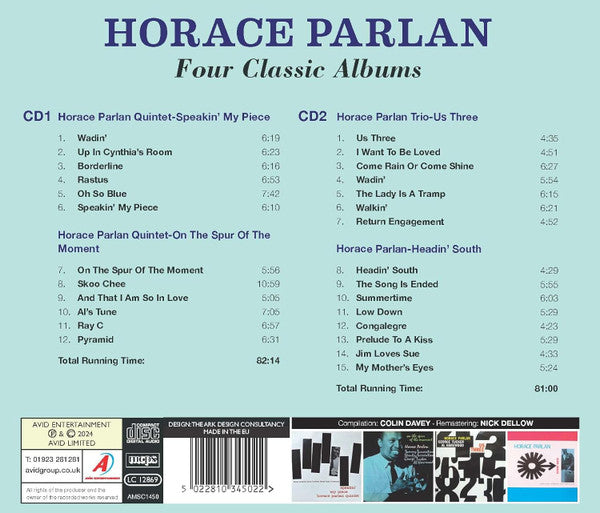 Horace Parlan : Four Classic Albums (2xCD, Comp)