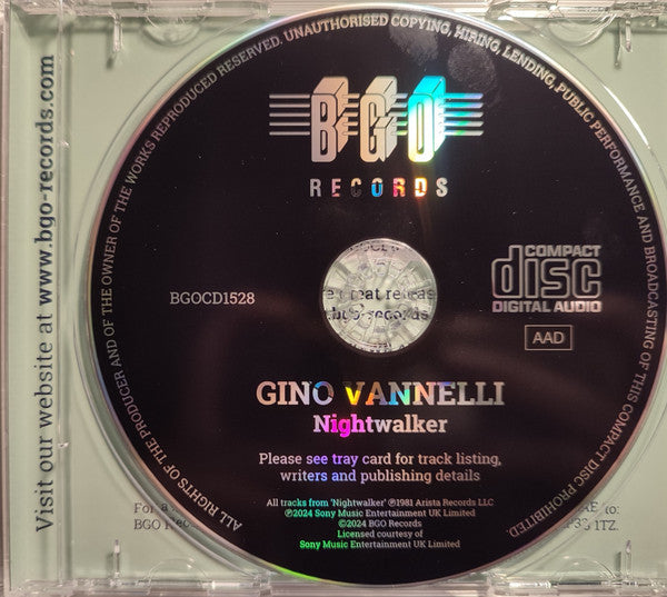 Gino Vannelli : Nightwalker (CD, Album, RE, RM, O-C)