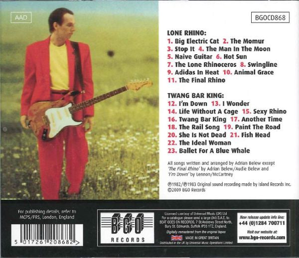 Adrian Belew : Lone Rhino / Twang Bar King (CD, Comp, RM)