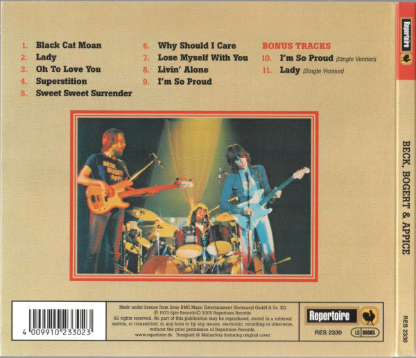 Beck, Bogert & Appice : Beck, Bogert & Appice (CD, Album, RE, RM, Dig)