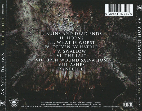 As You Drown : Reflection (CD, Album)