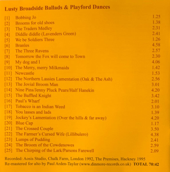 The City Waites : Lusty Broadside Ballads & Playford Dances (From 17th Century England) (CD, Album, RM)