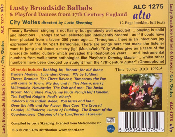The City Waites : Lusty Broadside Ballads & Playford Dances (From 17th Century England) (CD, Album, RM)