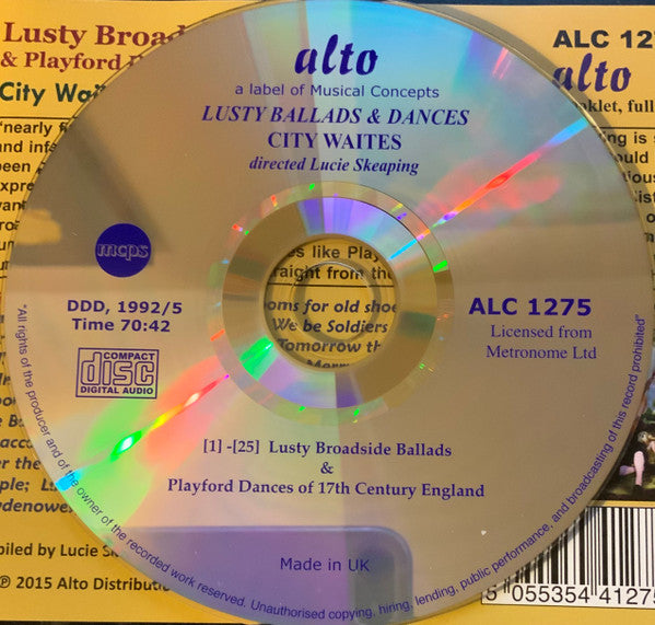 The City Waites : Lusty Broadside Ballads & Playford Dances (From 17th Century England) (CD, Album, RM)