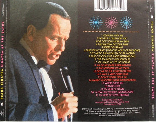 Frank Sinatra With Count Basie And The Orchestra* Arranged & Conducted By Quincy Jones : Sinatra At The Sands (CD, Album, RE)