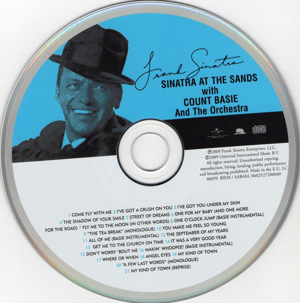 Frank Sinatra With Count Basie And The Orchestra* Arranged & Conducted By Quincy Jones : Sinatra At The Sands (CD, Album, RE)