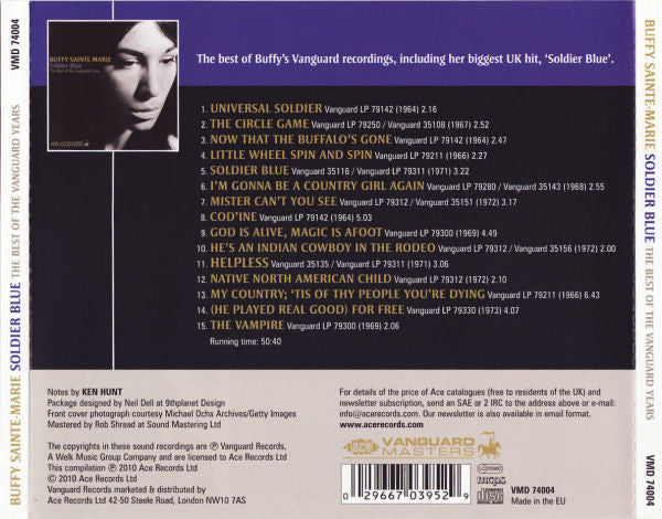 Buffy Sainte-Marie : Soldier Blue - The Best Of The Vanguard Years (CD, Comp)