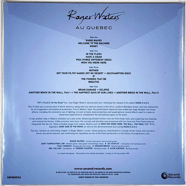 Roger Waters : Au Quebec (2xLP, Ltd, Unofficial, Blu)