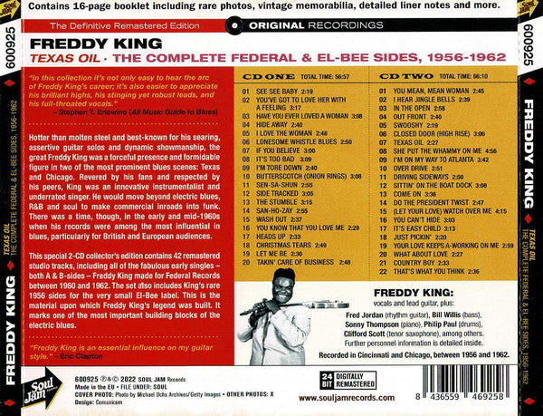 Freddie King : Texas Oil / The Complete Federal & El-Bee Sides,1956-1962 (2xCD, Comp)