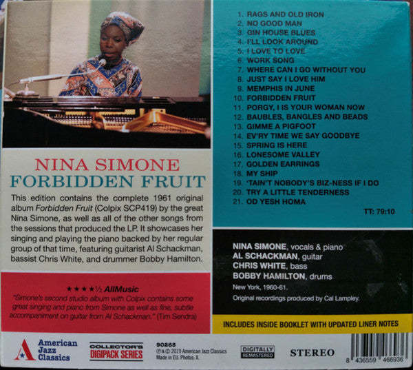 Nina Simone : Forbidden Fruit (CD, Album, RE, S/Edition)