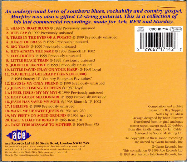Jimmy Murphy (2) : Southern Roots - The Legendary Starday REM Sessions (CD, Comp)