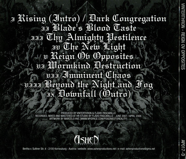 Vinterthron : Reign Ov Opposites (CD, Album, Ltd, Dig)