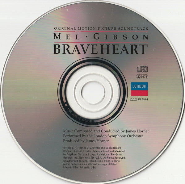 James Horner Performed By The London Symphony Orchestra* : Braveheart (Original Motion Picture Soundtrack) (CD, Album)