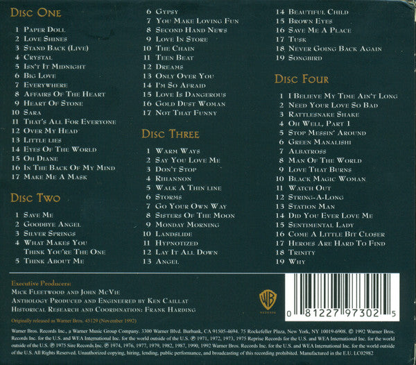 Fleetwood Mac : 25 Years The Chain (4xCD, Comp, RE, Fat)