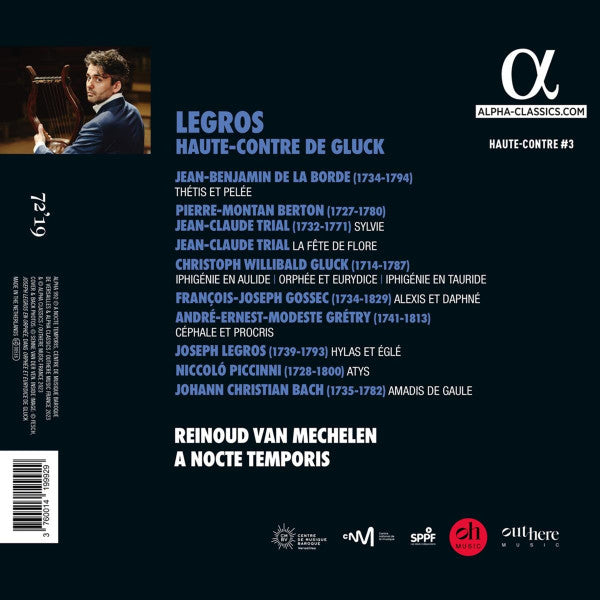 Reinoud Van Mechelen, A Nocte Temporis : Legros, Haute-contre de Gluck (CD)
