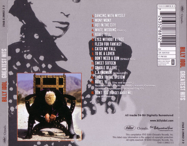 Billy Idol : Greatest Hits (CD, Comp, RM, RP)