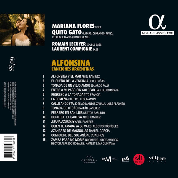 Mariana Florès, Quito Gato : Alfonsina: Canciones Argentinas (CD)