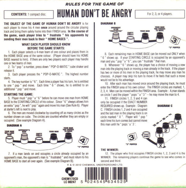Human Don't Be Angry : Human Don't Be Angry (CD, Album)