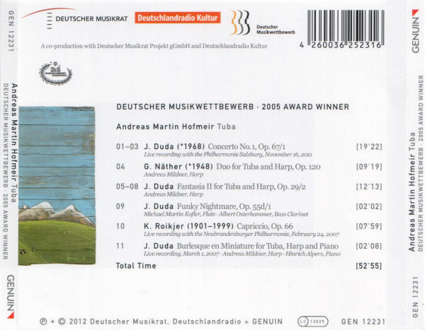 Jörg Duda / Gisbert Näther / Kjell Roikjer - Andreas Hofmeir : Uraufnahmen / Primal Recordings (CD, Album)