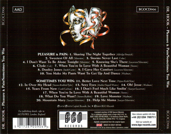 Dr. Hook : Pleasure & Pain / Sometimes You Win... (CD, Album, Comp, RM)